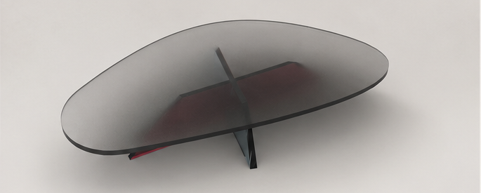 Top view of the transparent memory bench