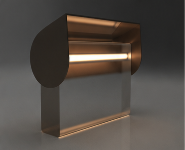 Architectural light illuminating a dark room